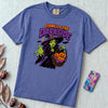 Come to the Darkside Witch T-Shirt, Halloween tee - Flo Blue unfolded t-shirt mockup