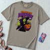 Come to the Darkside Witch T-Shirt, Halloween tee - Grey unfolded t-shirt mockup