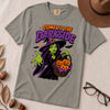 Come to the Darkside Witch T-Shirt, Halloween tee - Grey unfolded t-shirt mockup