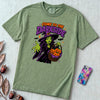 Come to the Darkside Witch T-Shirt, Halloween tee - Light Green unfolded t-shirt mockup