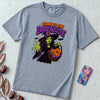 Come to the Darkside Witch T-Shirt, Halloween tee - Washed Denim unfolded t-shirt mockup