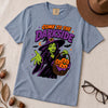 Come to the Darkside Witch T-Shirt, Halloween tee - Washed Denim unfolded t-shirt mockup
