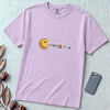 Cosmic Appetite - Sun Pac-Man Eating Planets - Unisex garment-dyed heavyweight t-shirt - Orchid unfolded t-shirt mockup