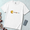 Cosmic Appetite - Sun Pac-Man Eating Planets - Unisex garment-dyed heavyweight t-shirt - White unfolded t-shirt mockup