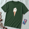 Cute Kittens Ice Cream Cone T-Shirt | Adorable Cat Lovers Tee | Funny Cat Ice Cream Shirt - Forest unfolded t-shirt mockup