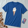 Cute Kittens Ice Cream Cone T-Shirt | Adorable Cat Lovers Tee | Funny Cat Ice Cream Shirt - True Royal unfolded t-shirt mockup