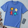 Dancing Breakfast Food T-Shirt - Flo Blue unfolded t-shirt mockup