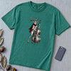 Deer Double Bass T-Shirt - Emerald unfolded t-shirt mockup