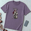Deer Double Bass T-Shirt - Grape unfolded t-shirt mockup