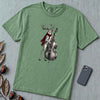Deer Double Bass T-Shirt - Light Green unfolded t-shirt mockup