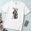 Deer Double Bass T-Shirt - White unfolded t-shirt mockup