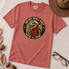 Dino Christmas Shirt, Ho Ho Holy Shit T-Rex Tee, What a Year Meme Shirt, Skeleton Dino Xmas Shirt - Crimson unfolded t-shirt mockup