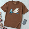 Dragonfly in a Beanie T-Shirt - Espresso unfolded t-shirt mockup