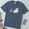 Dragonfly in a Beanie T-Shirt - Midnight unfolded t-shirt mockup