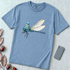 Dragonfly in a Beanie T-Shirt - Washed Denim unfolded t-shirt mockup
