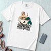 Espresso Your Dark Side Mermaid T-Shirt - White unfolded t-shirt mockup