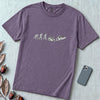 Evolution of Man Flying Car T-Shirt - Grape unfolded t-shirt mockup
