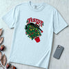 Festive Christmas Cat T-Shirt - Chambray unfolded t-shirt mockup