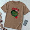 Festive Christmas Cat T-Shirt - Espresso unfolded t-shirt mockup