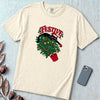 Festive Christmas Cat T-Shirt - Ivory unfolded t-shirt mockup