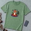 Find Your Inner Fierce – Epic Meditating Fox T-Shirt - Light Green unfolded t-shirt mockup