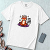 Find Your Inner Fierce – Epic Meditating Fox T-Shirt - White unfolded t-shirt mockup