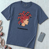 Flamingusa: The Medusa x Flamingo Pun T-shirt, Florida-style - Denim unfolded t-shirt mockup