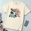 Flying Fish Cars Retro Miami T-Shirt - Ivory unfolded t-shirt mockup