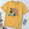 Flying Fish Cars Retro Miami T-Shirt - Mustard unfolded t-shirt mockup