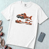 Flying Fish Cars Surreal Texas Desert T-Shirt - White unfolded t-shirt mockup