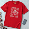 Form Over Ego Octopus T-Shirt - Red unfolded t-shirt mockup