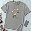 Frog Juggling Cats T-Shirt - Grey unfolded t-shirt mockup