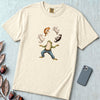 Frog Juggling Cats T-Shirt - Ivory unfolded t-shirt mockup