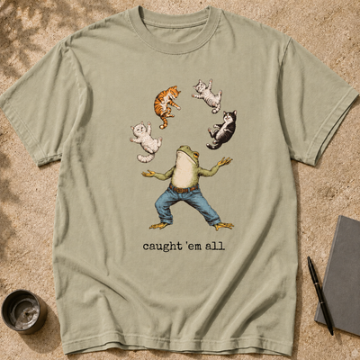 Caught ’Em All Frog & Cats T-Shirt