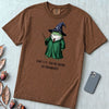 Frogwarts Wizard Frog T-Shirt. Fantasy Humor Tee - Espresso unfolded t-shirt mockup
