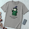Frogwarts Wizard Frog T-Shirt. Fantasy Humor Tee - Grey unfolded t-shirt mockup