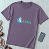 Frozen Snowman Chomp Christmas T-Shirt - Grape unfolded t-shirt mockup