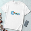 Frozen Snowman Chomp Christmas T-Shirt - White unfolded t-shirt mockup