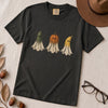 Fruit Ghosts Halloween T-Shirt, Funny Foodie Halloween - Black unfolded t-shirt mockup
