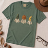 Fruit Ghosts Halloween T-Shirt, Funny Foodie Halloween - Blue Spruce unfolded t-shirt mockup