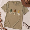 Fruit Ghosts Halloween T-Shirt, Funny Foodie Halloween - Sandstone unfolded t-shirt mockup