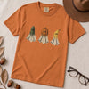 Fruit Ghosts Halloween T-Shirt, Funny Foodie Halloween - Yam unfolded t-shirt mockup