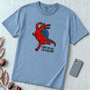 Funny Dinosaur T-Shirt “First Of All I’m A Delight” - Washed Denim unfolded t-shirt mockup