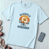 Funny Fried Egg Burnout T-Shirt, Slightly Overcooked Tee - Chambray unfolded t-shirt mockup