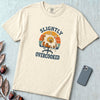 Funny Fried Egg Burnout T-Shirt, Slightly Overcooked Tee - Ivory unfolded t-shirt mockup