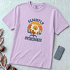 Funny Fried Egg Burnout T-Shirt, Slightly Overcooked Tee - Orchid unfolded t-shirt mockup