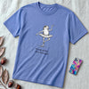 Funny Frog Ballerina T-Shirt: “First of All I’m a Delight”, frog tee gift for ballet lovers - Heather Columbia Blue unfolded t-shirt mockup