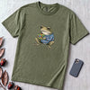 Funny Frog Rubik’s Cube T-Shirt, Retro Toad in Heart Sweater - Sage unfolded t-shirt mockup