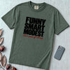 Funny Smart Modest, Two Out Of Three T-Shirt - Blue Spruce unfolded t-shirt mockup