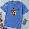 Funny Thanksgiving Turkey T-Shirt - Flo Blue unfolded t-shirt mockup